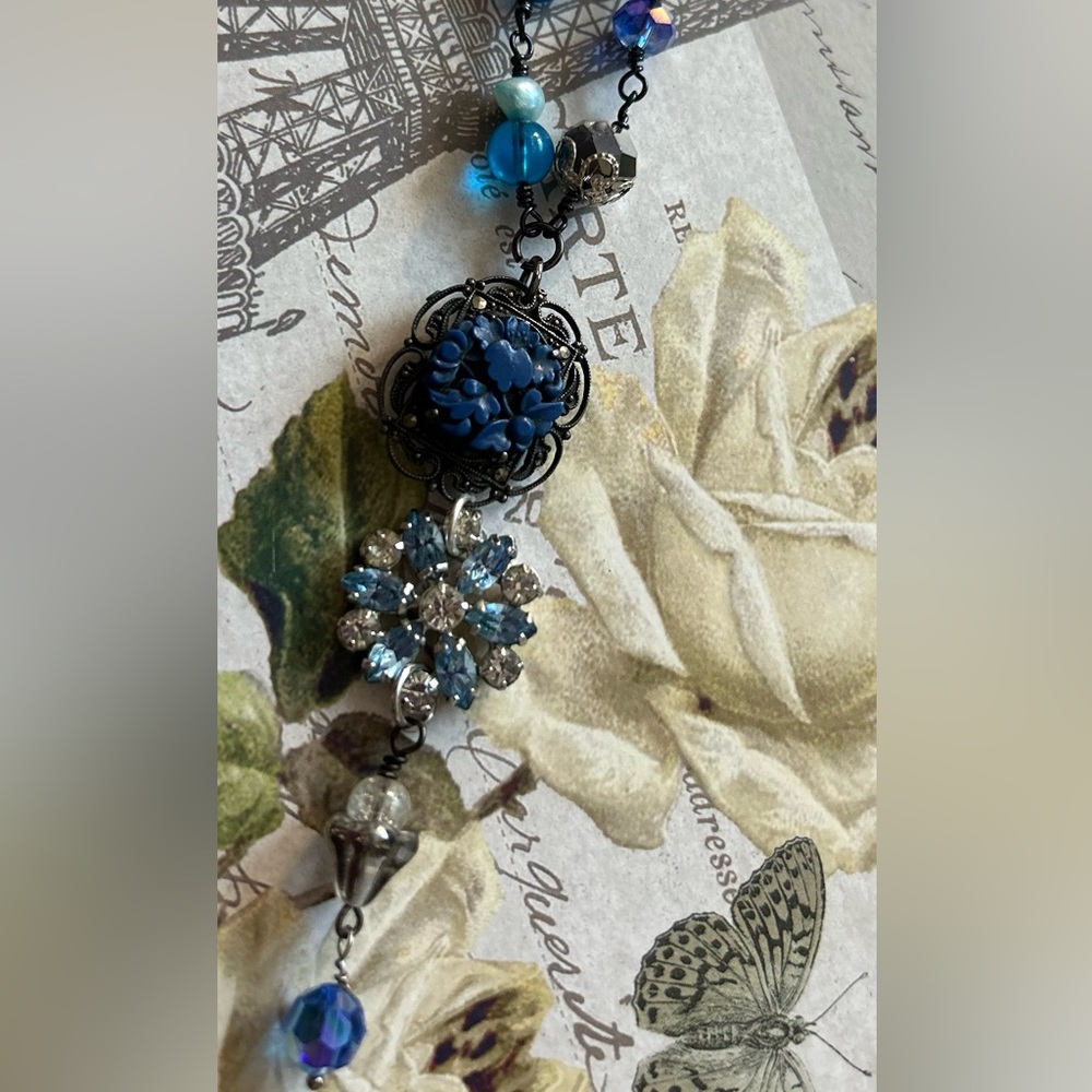 STUNNING VINTAGE BROOCH Pendant Necklace